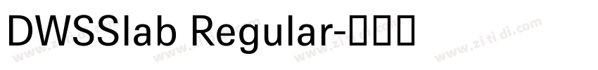 DWSSlab Regular字体转换